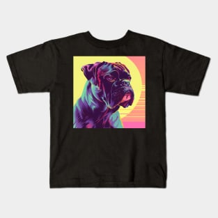 Retro Boxer: Pastel Pup Revival Kids T-Shirt